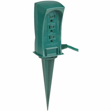 ALL-SOURCE 3-Outlet 13A Outdoor Power Stake with 6 Ft. Cord KB-300N